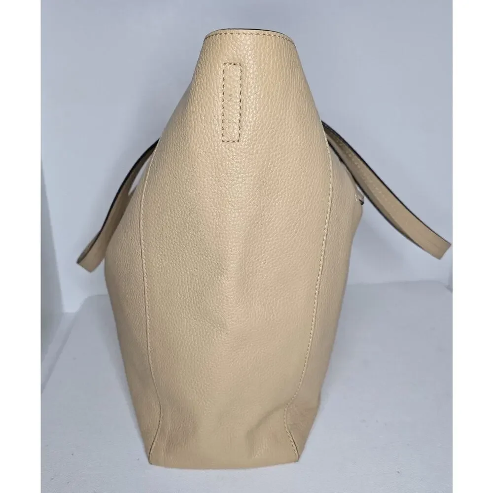 Michael Kors Junie Large Leather Tote Bag Butternut 17x13